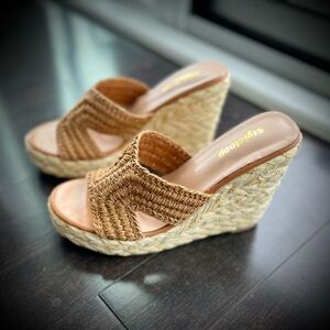 Styleloop Brown Wedge Sandals